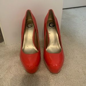 G by Guess Hot Pink/coral heels